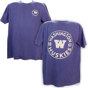 Comfort Colors Men's Washington Huskies Crew Neck Shirt, Size XL, Purple